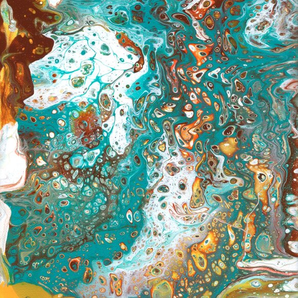“Ocean Currents” – 8x10 Abstract Acrylic on Canvas - Picture 1 of 1